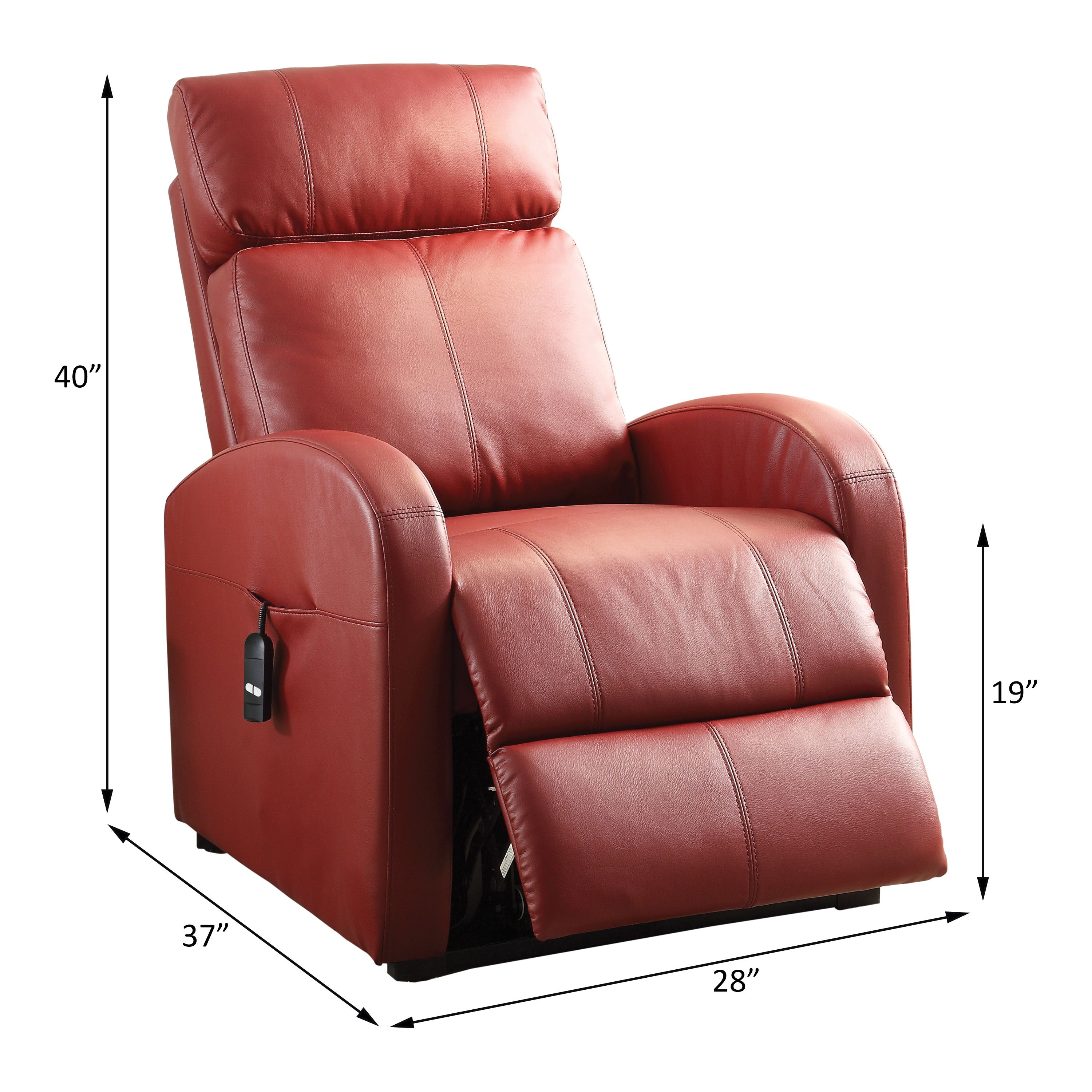 Ricardo - Recliner With Power Lift - Red