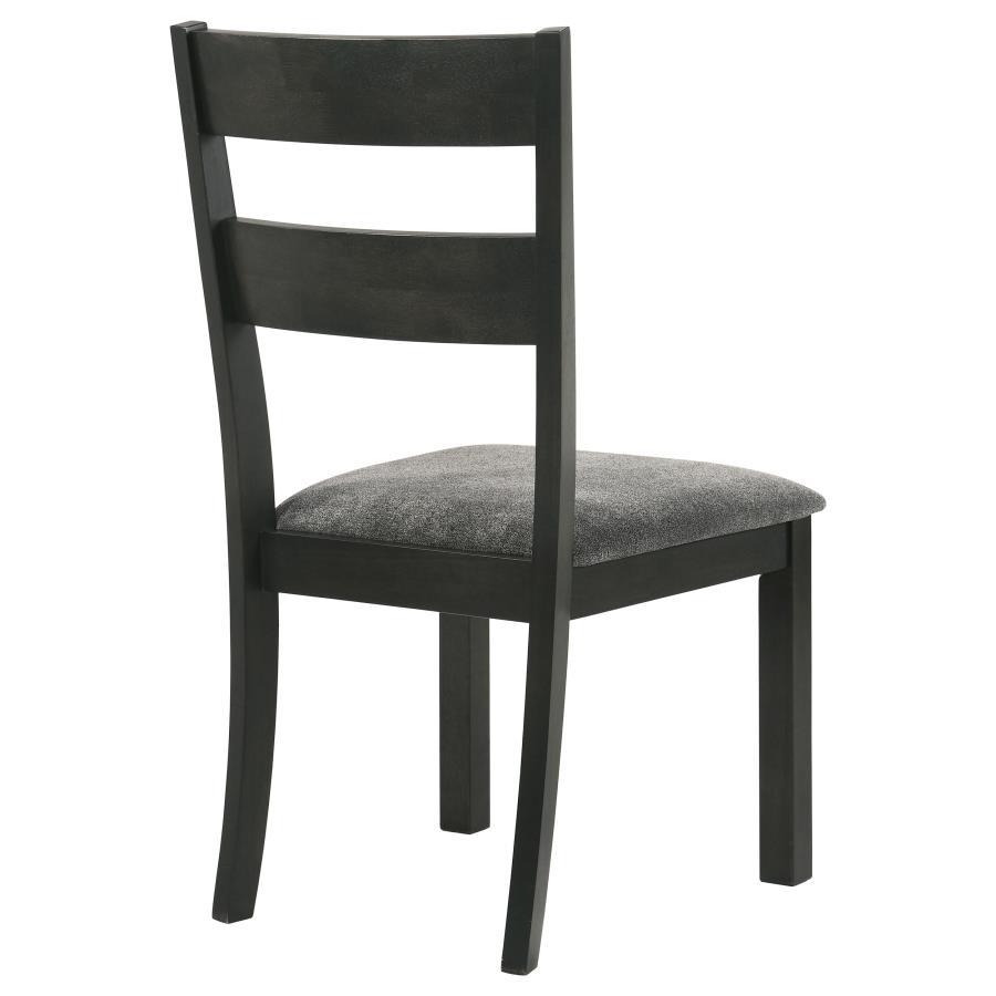 Jakob - Ladder Back Wood Dining Side Chair (Set of 2) - Black