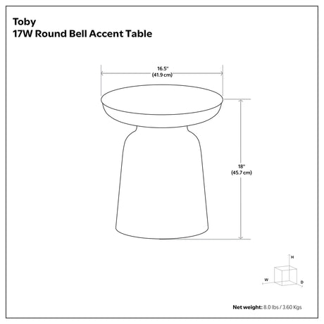 Toby - Handcrafted Metal Accent Table - view 5