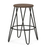 Simeon Multifunctional Metal Stool With Wood Seat