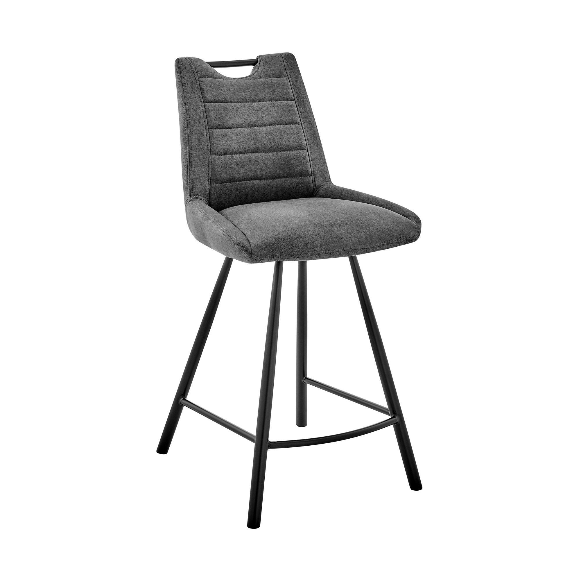 42" Bar Height Bar Chair - Charcoal / Black