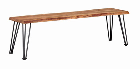 Sherman - Wood Dining Bench - Natural Acacia by CoasterEssence | Bel Furniture