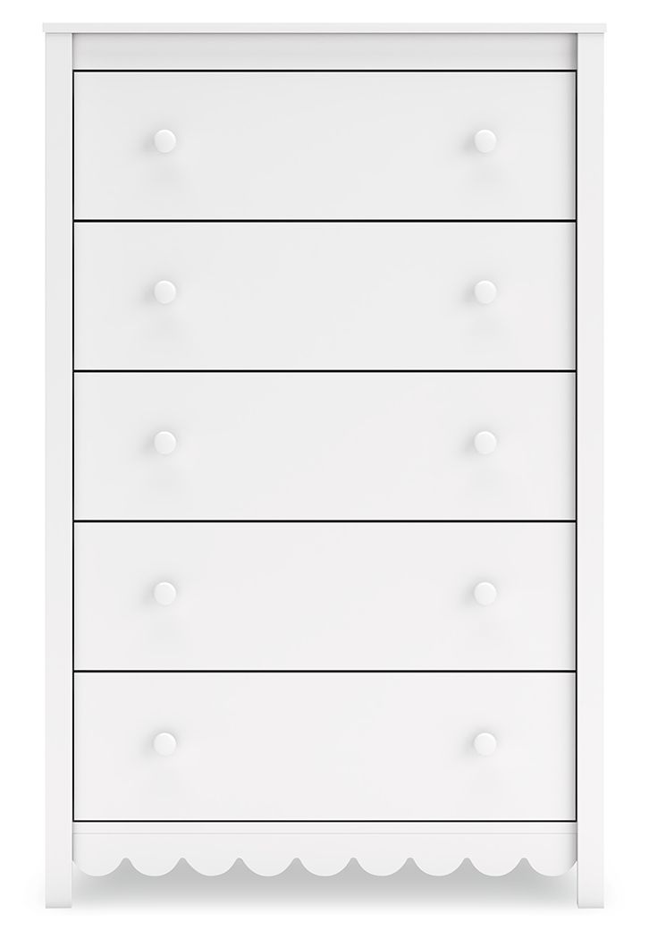 Hallityn - White - Five Drawer Chest by Signature Design by Ashley® | Bel Furniture