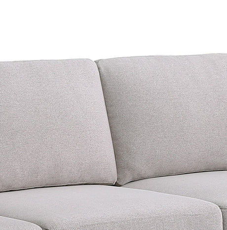 Kristin - Linen Fabric Loveseat - Light Gray by Lilola Home | Bel Furniture
