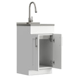 Modern Shaker All-In-One Laundry Utility Sink And Cabinet With Pull-Out Faucet