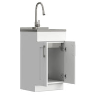 Modern Shaker All-In-One Laundry Utility Sink And Cabinet With Pull-Out Faucet