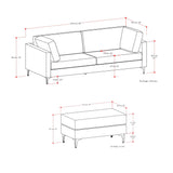 Ava - Mid Century Sofa With Ottoman Set by Simpli-Home | Bel Furniture