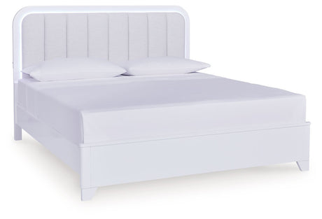 Jarlee - Upholstered Panel Bed White by Signature Design by Ashley® | Bel Furniture