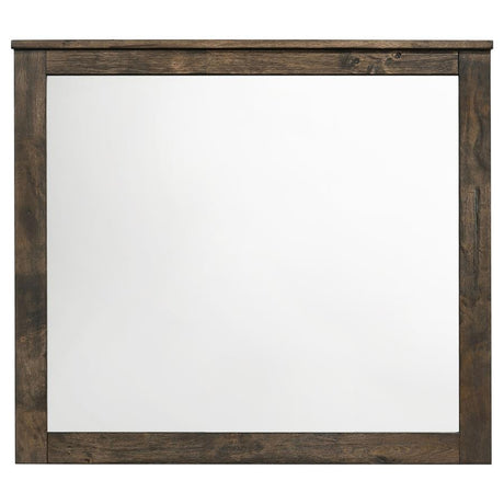 Woodmont - Dresser Mirror - Rustic Golden Brown by CoasterEveryday | Bel Furniture