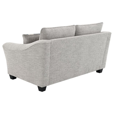 Tomkins - Boucle Upholstered Loveseat - Light Gray by Coaster Fine Furniture | Bel Furniture
