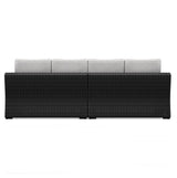 Beachcroft - Black / Light Gray - 2-Piece Outdoor Loveseat with Cushion by Signature Design by Ashley® | Bel Furniture