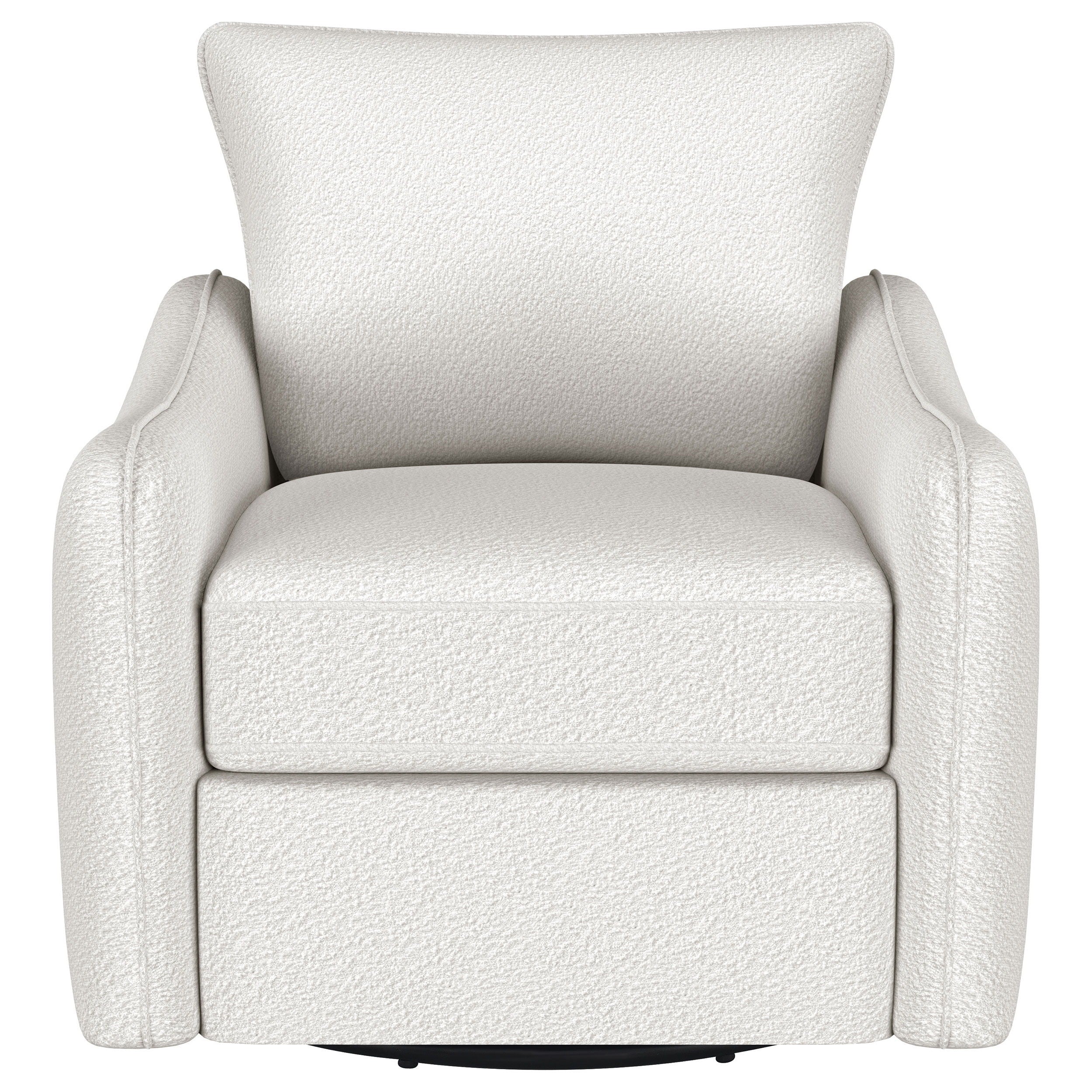 Madia - Upholstered Sloped Arm Swivel Glider Chair - Vanilla