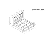 Avery - King Bedroom Set With Bookcase Headboard, Low Profile Bed, Spacious Drawers - Beige