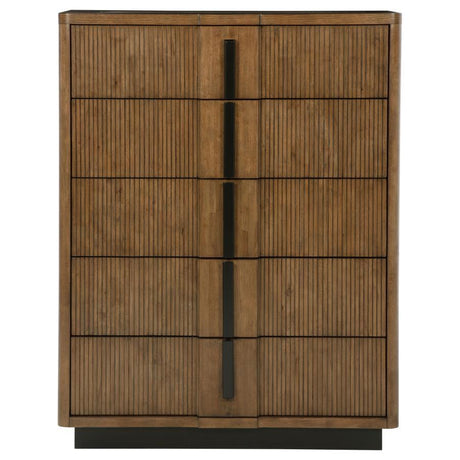 Terrace - 5-Drawer Chest Of Drawers - Ash Brown by Coaster Fine Furniture | Bel Furniture