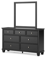 Lanolee - Black - Dresser And Mirror by Signature Design by Ashley® | Bel Furniture