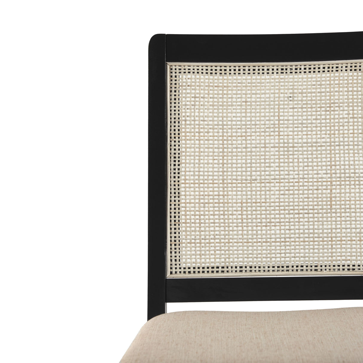 Modern Solid Wood Dining Chair With Rattan Inset Back (Set of 2) by Walker Edison | Bel Furniture