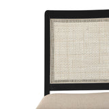 Modern Solid Wood Dining Chair With Rattan Inset Back (Set of 2) by Walker Edison | Bel Furniture