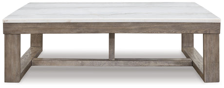 Loyaska - Brown / Ivory - Rectangular Cocktail Table by Signature Design by Ashley® | Bel Furniture