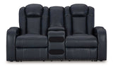 Fyne-dyme - Power Reclining Loveseat With Console/Adj Hdrst by Signature Design by Ashley® | Bel Furniture