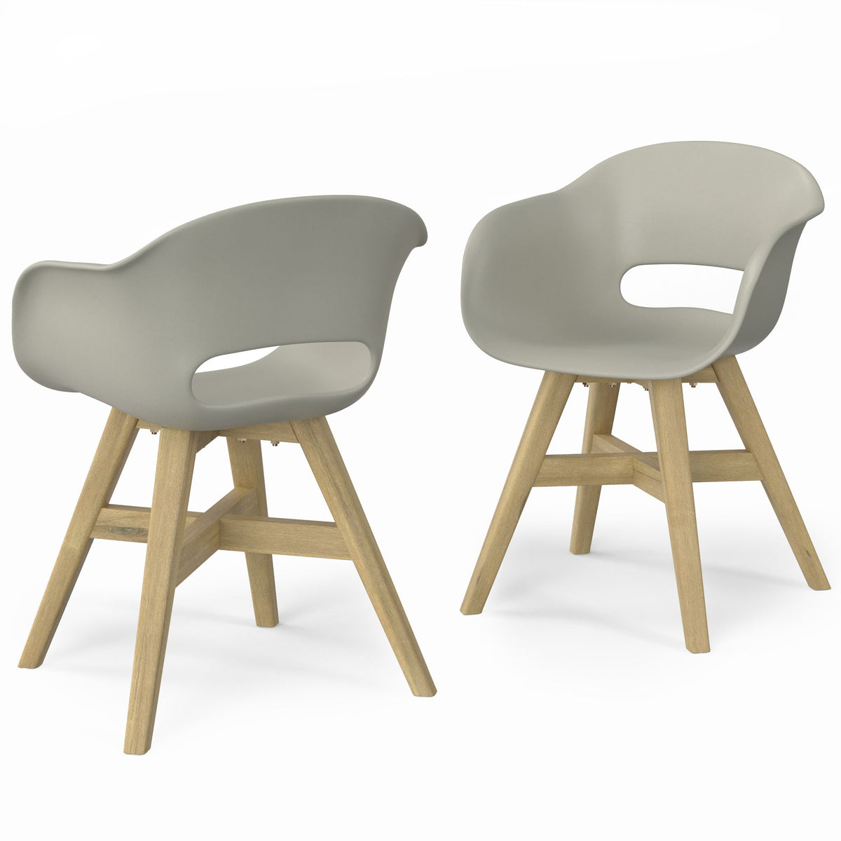 Kona - Outdoor Dining Chair In Plastic (Set of 2) - view 2