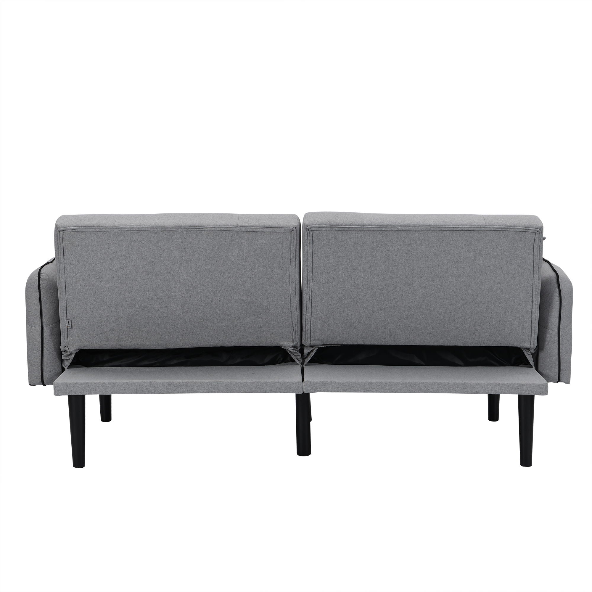 Folding Ottoman Sofa Bed With Stereo - Gray Fabric