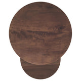 Yency - 2 Piece Round - Mango Wood Nesting Table Set - Dark Brown by Coaster Fine Furniture | Bel Furniture