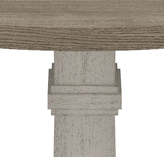 Tannen - Round 5 Piece Dining Table (Set of 5) - White And Gray by Lilola Home | Bel Furniture