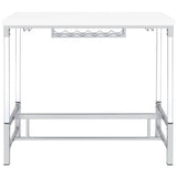 Norcrest - Acrylic Leg Bar Table - White High Gloss by Coaster Fine Furniture | Bel Furniture