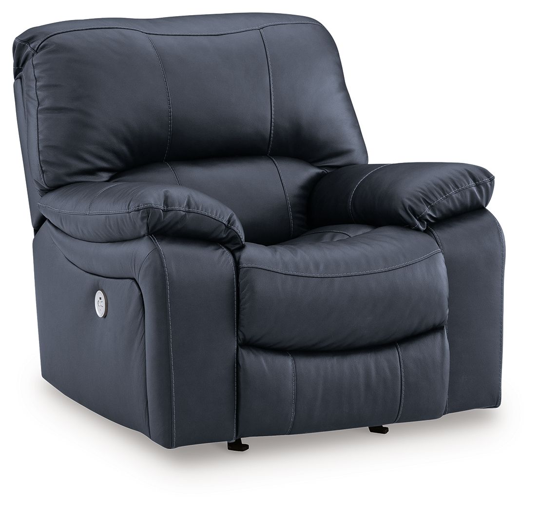 Leesworth - Rocker Recliner Blue Power Reclining by Signature Design by Ashley® | Bel Furniture