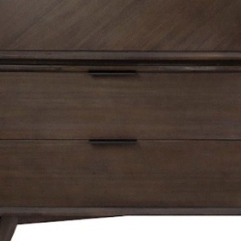 Six Drawer Double Dresser - Dark Brown