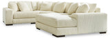 Lindyn - Sectional Beige 4 Pc. Right Arm Facing Corner Chaise Sectional by Signature Design by Ashley® | Bel Furniture