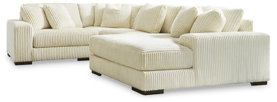 Lindyn - Sectional Beige 4 Pc. Right Arm Facing Corner Chaise Sectional by Signature Design by Ashley® | Bel Furniture