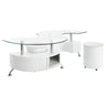 Buckley - 3 Piece Coffee Table And Stools Set White by Coaster Fine Furniture | Bel Furniture
