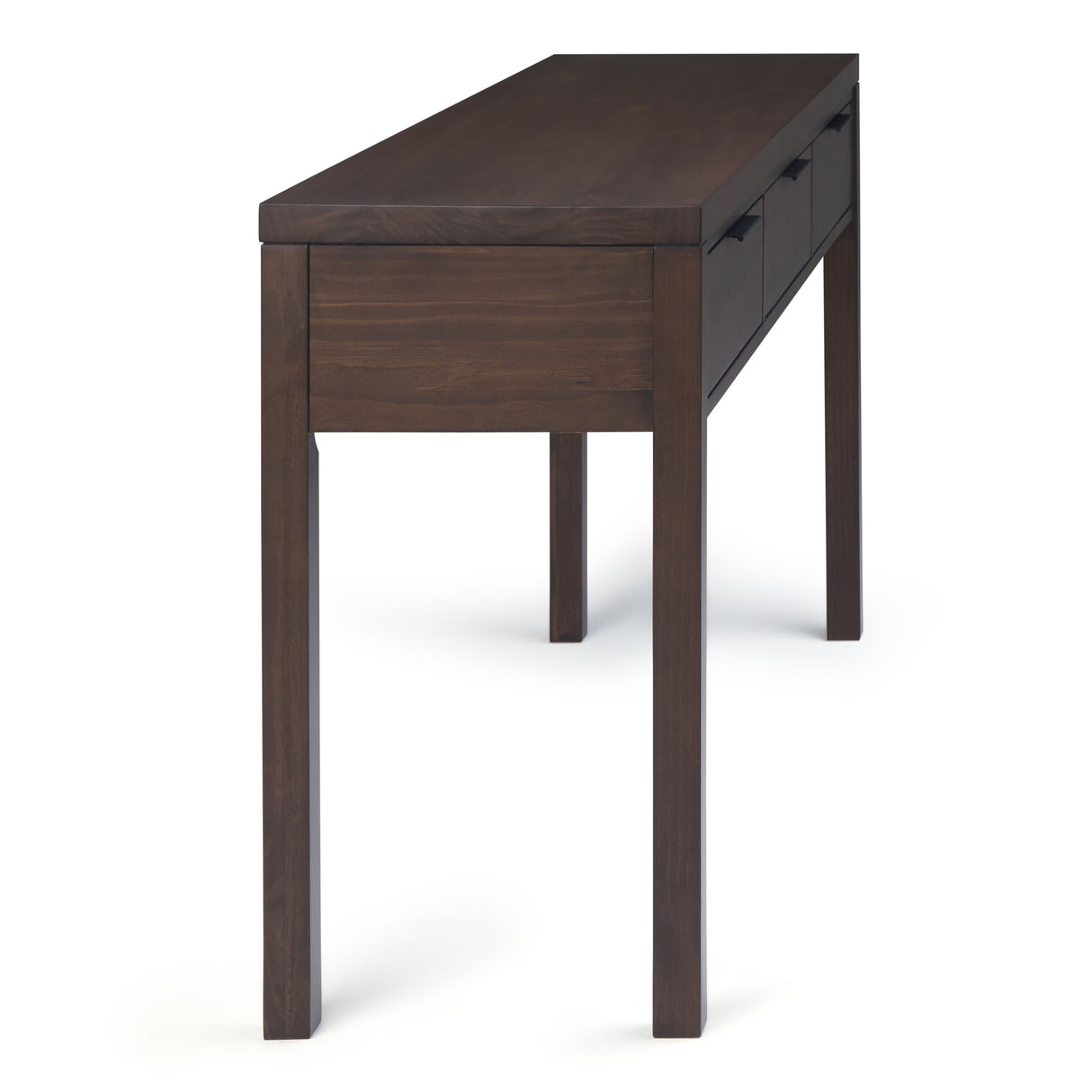 Hollander - Wide Console Table - Warm Walnut Brown by Simpli-Home | Bel Furniture