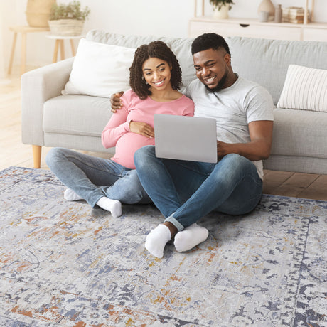 Payas - 2' X 8' Traditional Runner Rug - Ivory / Gray by Naar Rug | Bel Furniture