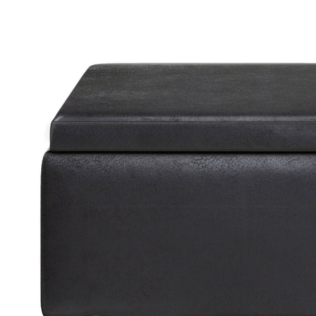 Owen - Tray Top Small Coffee Table Upholstered Storage Ottoman - view 6