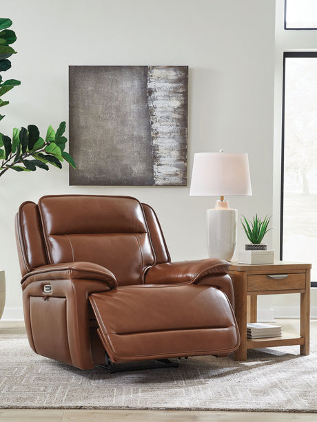 Healy Pier - Chocolate - Power Recliner / Adj Headrest by Signature Design by Ashley® | Bel Furniture
