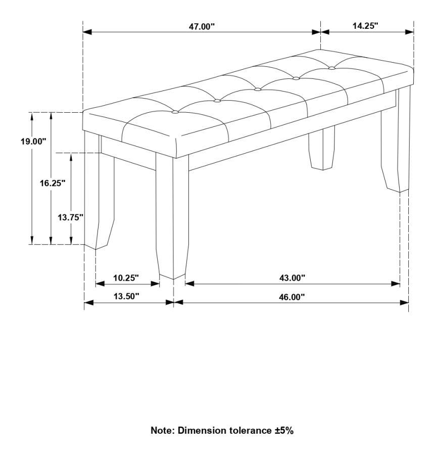 Dalila - Tufted Upholstered Dining Bench