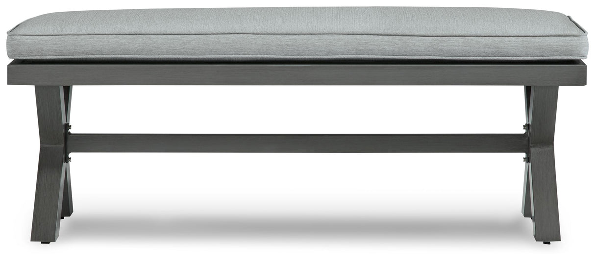 Elite Park - Gray - Bench With Cushion by Signature Design by Ashley® | Bel Furniture
