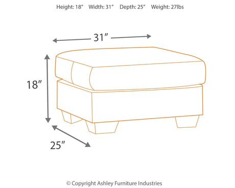 Darcy - Ottoman by Signature Design by Ashley® | Bel Furniture