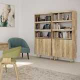 Jager - Bookshelf With Doors - Natural by Simpli-Home | Bel Furniture