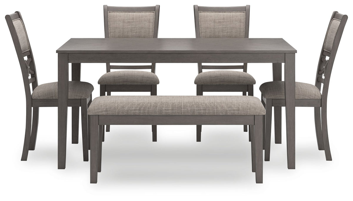 Wrenning - Gray - Dining Room Table Set (Set of 6) by Signature Design by Ashley® | Bel Furniture