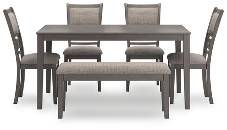 Wrenning - Gray - Dining Room Table Set (Set of 6) by Signature Design by Ashley® | Bel Furniture