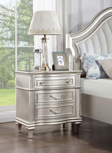 Evangeline - 3-Drawer Nightstand - Silver Oak by CoasterElevations | Bel Furniture