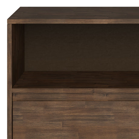 Chase - Low Bookcase - Rustic Natural Aged Brown by Simpli-Home | Bel Furniture