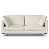 Ava - Mid Century Sofa, Upholstered Beige 38"W x 76"D x 34"H by Simpli-Home | Bel Furniture