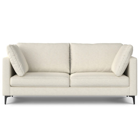 Ava - Mid Century Sofa, Upholstered Beige 38"W x 76"D x 34"H by Simpli-Home | Bel Furniture