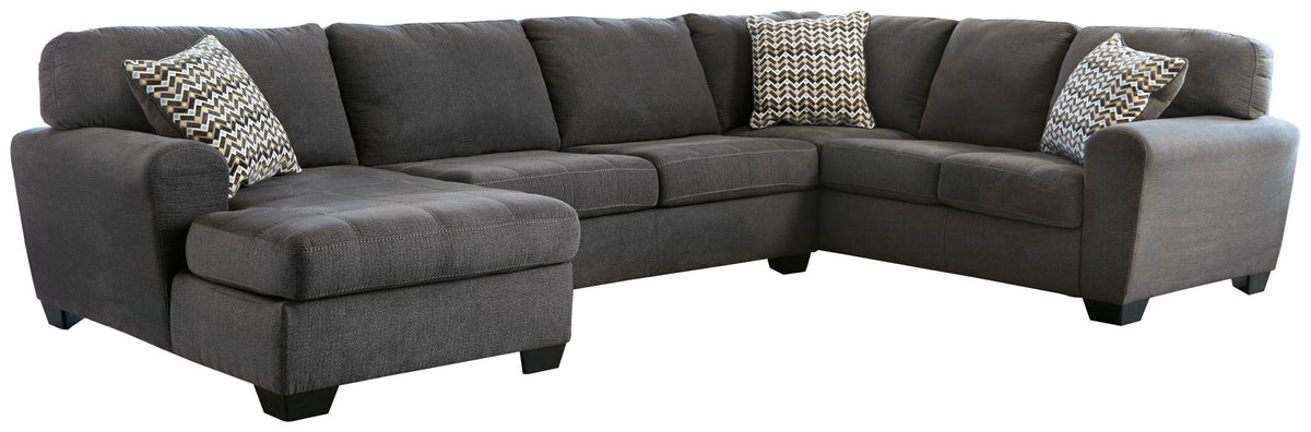 Ambee Left Arm Facing Corner Chaise 3-piece Sectional Slate