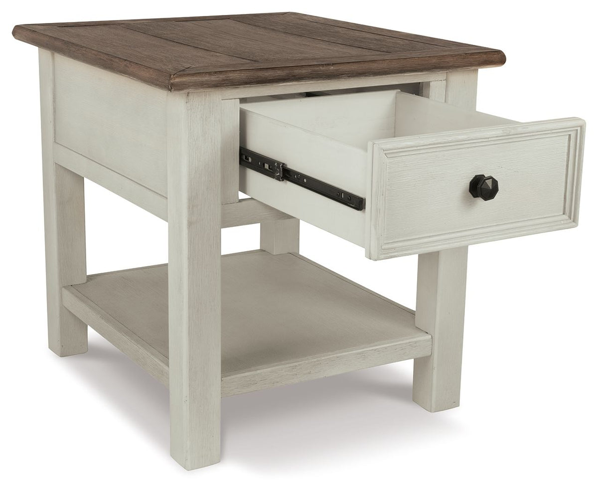 Bolanburg - White / Brown / Beige - Rectangular End Table by Signature Design by Ashley® | Bel Furniture