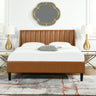 Aspen - Vertical Tufted Modern Headboard Platform Bed Set by Jennifer Taylor Home | Bel Furniture